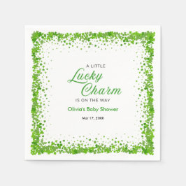Servilleta De Papel St Patrick's Day A Little Lucky Charm Baby Shower 