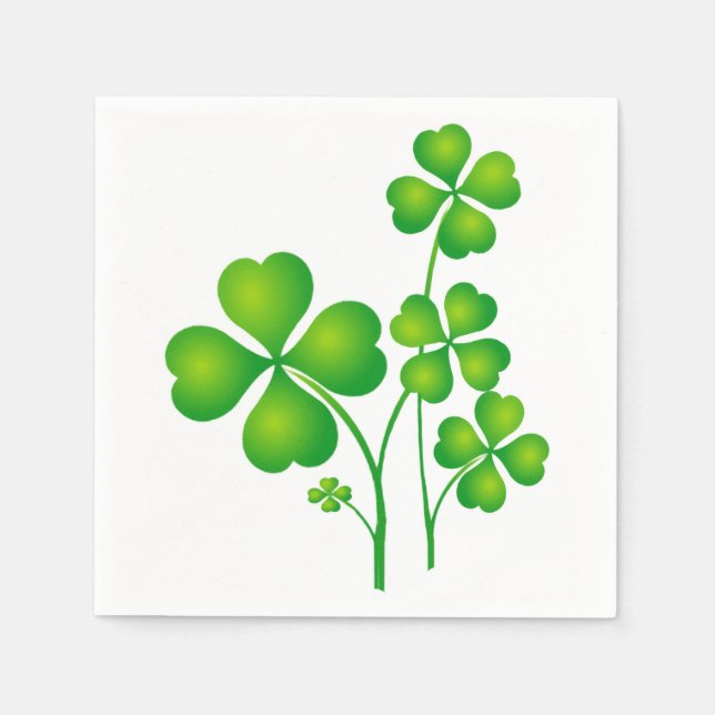 Servilleta De Papel St. Patrick's Day Clover / Shamrock + tus ideas (Anverso)