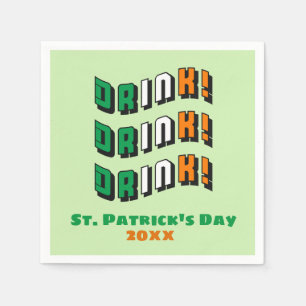 Servilleta De Papel St. Patrick's Day Drink Funny Irish