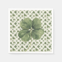 Servilleta De Papel  St Patrick's Day Four Leaf Clover 
