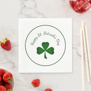 Servilleta De Papel St. Patrick's Day Green Shamrock Lucky Clover