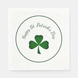 Servilleta De Papel St. Patrick's Day Green Shamrock Lucky Clover
