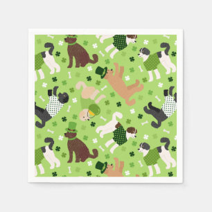 Servilleta De Papel St. Patrick's Day Labradoodle / Goldendoodle