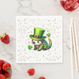 Servilleta De Papel St. Patrick's Day Lucky Hedgehog