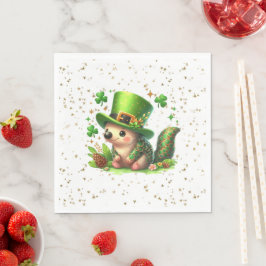 Servilleta De Papel St. Patrick's Day Lucky Hedgehog