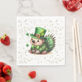 Servilleta De Papel St. Patrick's Day Lucky Hedgehog