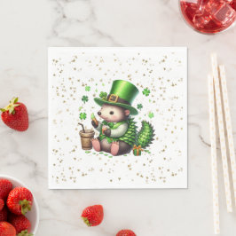 Servilleta De Papel St. Patrick's Day Lucky Hedgehog
