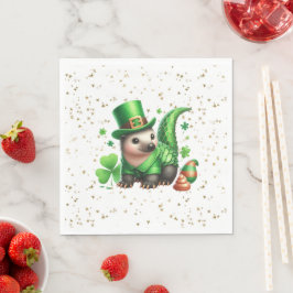Servilleta De Papel St. Patrick's Day Lucky Hedgehog