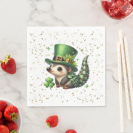 Servilleta De Papel St. Patrick's Day Lucky Hedgehog