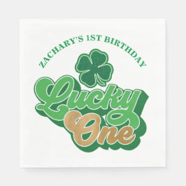 Servilleta De Papel St. Patrick's Day Lucky One Birthday Paper