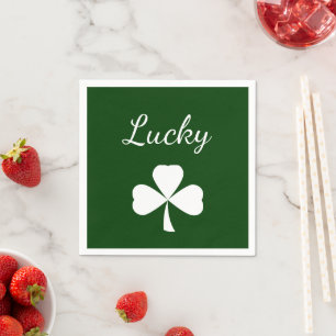 Servilleta De Papel St. Patrick's Day Lucky Shamrock Green