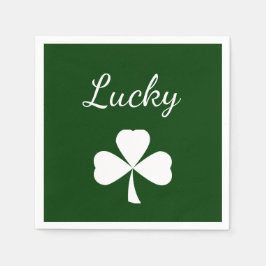 Servilleta De Papel St. Patrick's Day Lucky Shamrock Green