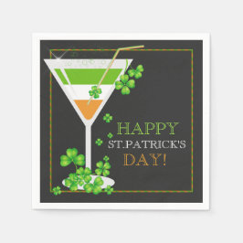 Servilleta De Papel St. Patricks Day Shamrock Cocktail Paper Napkins