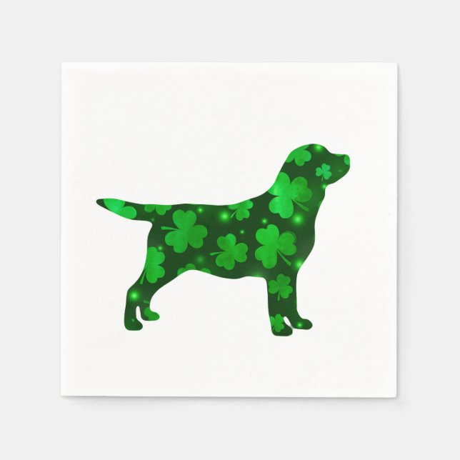 Servilleta De Papel St.Patrick's Labrador - Black Lab (Anverso)