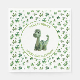 Servilleta De Papel St Patricks Lucky One Dinosaur Paper Napkin
