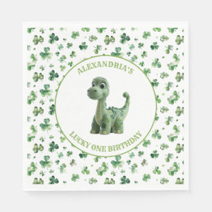 Servilleta De Papel St Patricks Lucky One Dinosaur Paper Napkin