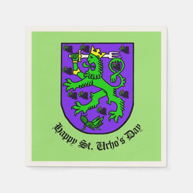 Servilleta De Papel St. Urho Escudo Fiesta Napkins (Anverso)