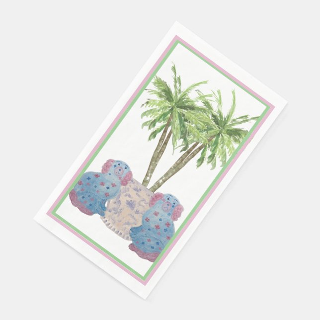 Servilleta De Papel Staffordshire Dogs Chinoiserie Ginger Jar Jars (Esquina)