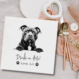 Servilleta De Papel Staffy Dog Personalized Bebe Sobre Mí