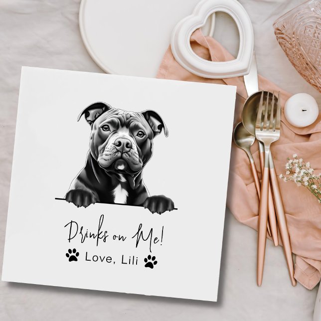 Servilleta De Papel Staffy Dog Personalized Bebe Sobre Mí (Subido por el creador)