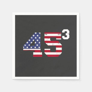 Servilleta De Papel Stand con 45 Pro Trump Bandera de Estados Unidos e