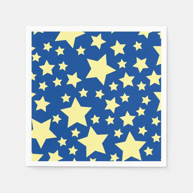 Servilleta De Papel Star Cute Kid's Birthday Party Space (Anverso)