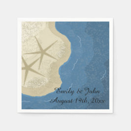 Servilleta De Papel Starfish and Ocean Boda