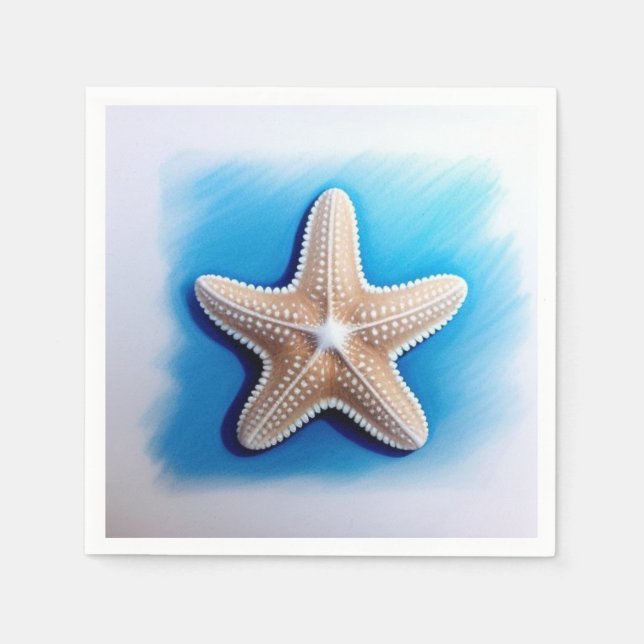Servilleta De Papel Starfish Crayon Drawing (Anverso)