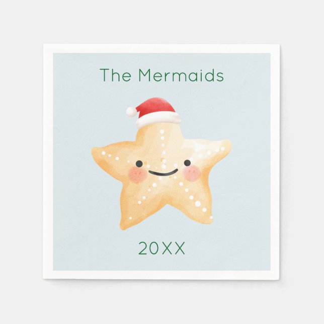 Servilleta De Papel Starfish Santa Navidades (Anverso)