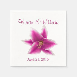 Servilleta De Papel Stargazer Lily Custom Wedding Napkin