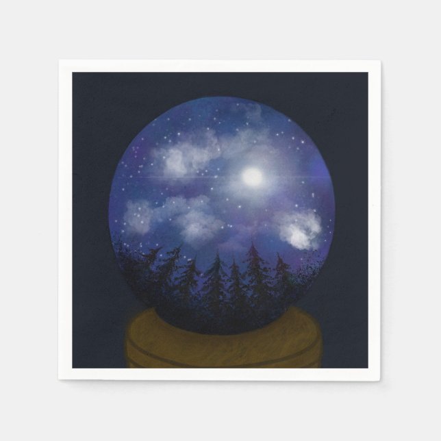 Servilleta De Papel Starnight Crystal Ball Napkin (Anverso)