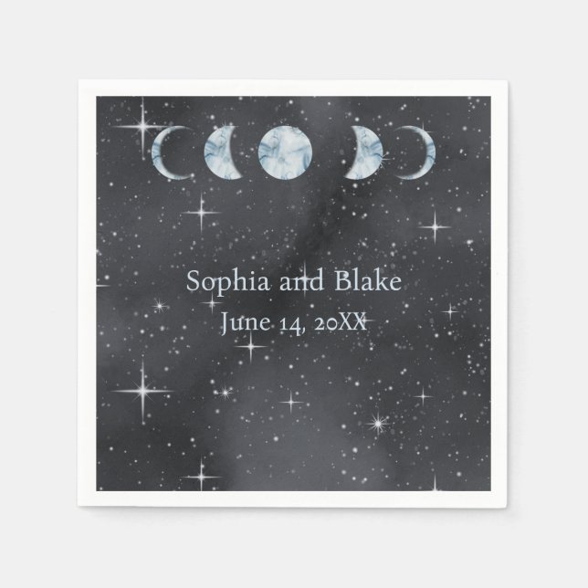 Servilleta De Papel Starry Night Celestial Boda (Anverso)