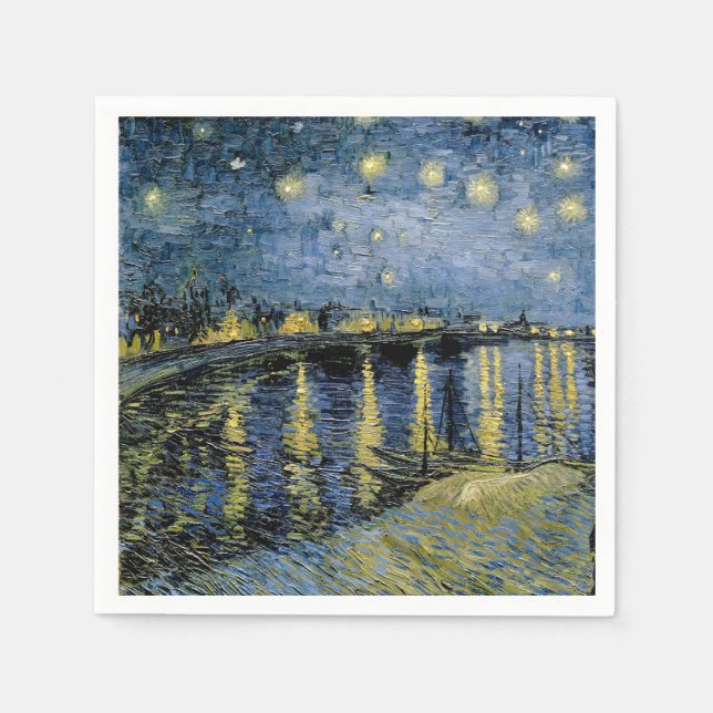 Servilleta De Papel Starry Night Vincent van Gogh (Anverso)