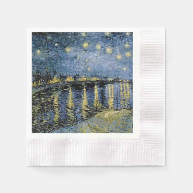 Servilleta De Papel Starry Night Vincent van Gogh (Anverso)
