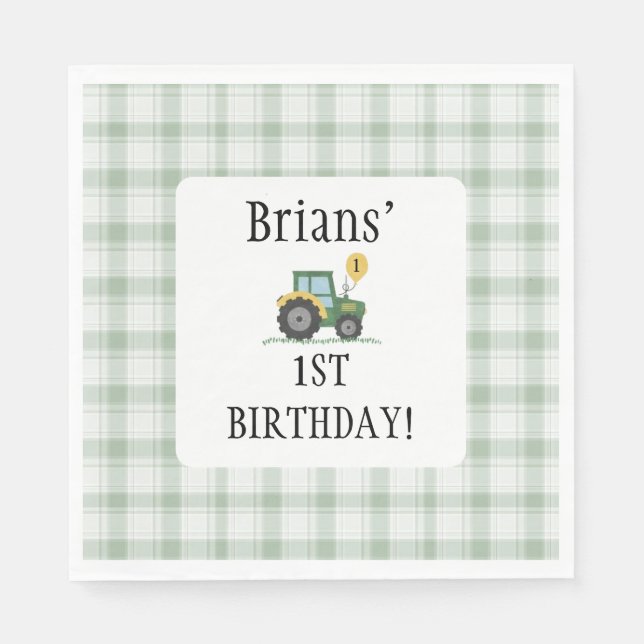 Servilleta De Papel Start Your Tractor Square Paper Napkin (Anverso)