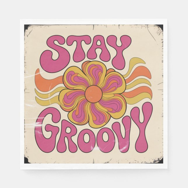 Servilleta De Papel Stay Groovy (Anverso)
