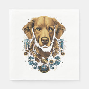 Servilleta De Papel Steampunk Golden Retriever Dog Classic T-Shirt
