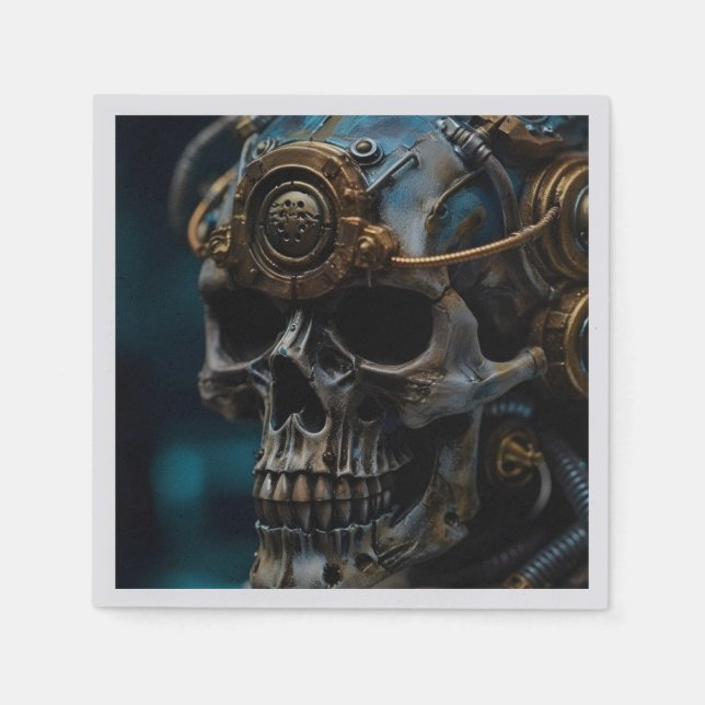 Servilleta De Papel Steampunk Skull (Anverso)