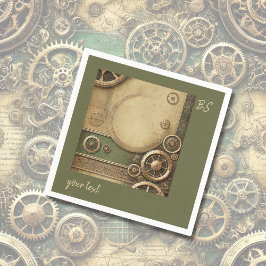 Servilleta De Papel Steampunk Victorian Gearwork Boda