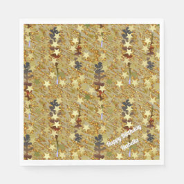 Servilleta De Papel Stencil Art Abstract Sparkle Glitzy Birthday Party