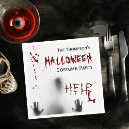 Servilleta De Papel Sterrorífico y sangriento disfraz de Halloween Fie