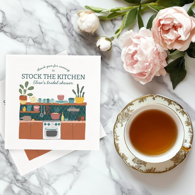 Servilleta De Papel STOCK THE KITCHEN Bridal Shower Cute CUSTOM (STOCK THE KITCHEN Bridal Shower Cute CUSTOM Napkins
)