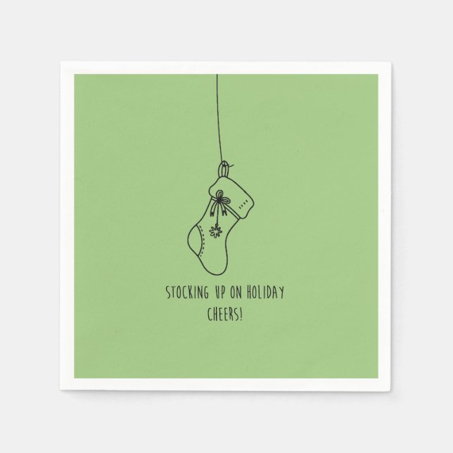 Servilleta De Papel Stocking up on holiday cheers! (Anverso)
