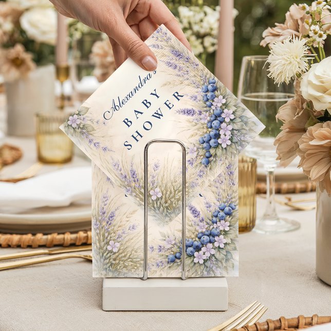 Servilleta De Papel Storybook Blueberry Garden Baby Shower (Subido por el creador)
