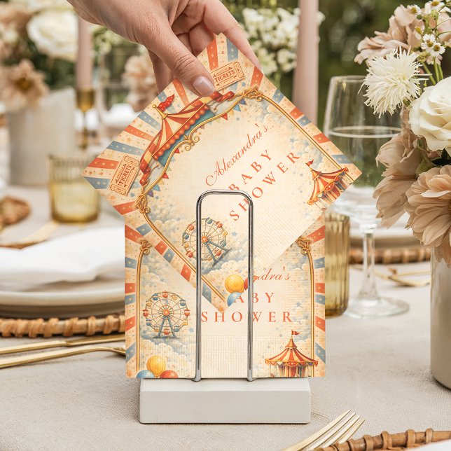 Servilleta De Papel Storybook Circus Baby Shower (Subido por el creador)