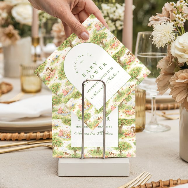 Servilleta De Papel Storybook Farm Animals Baby Shower (Subido por el creador)