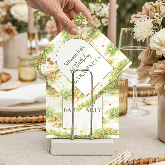 Servilleta De Papel Storybook Farm Animals First Birthday (Subido por el creador)