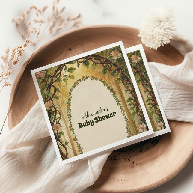 Servilleta De Papel Storybook Woodland Forest Baby Shower (Subido por el creador)