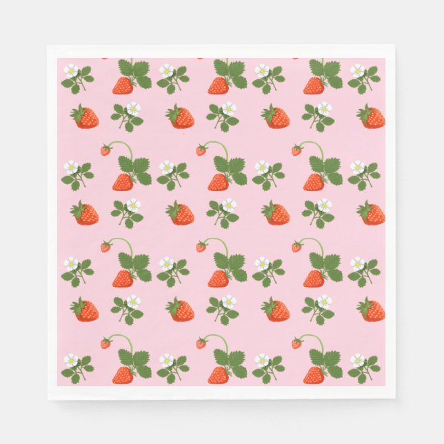 Servilleta De Papel Strawberries (Anverso)