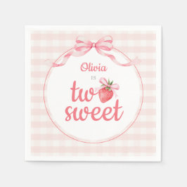 Servilleta De Papel Strawberries Two Sweet 2nd Birthday